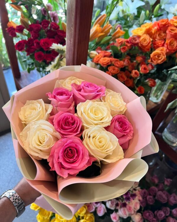 Bouquet rose et blanche
