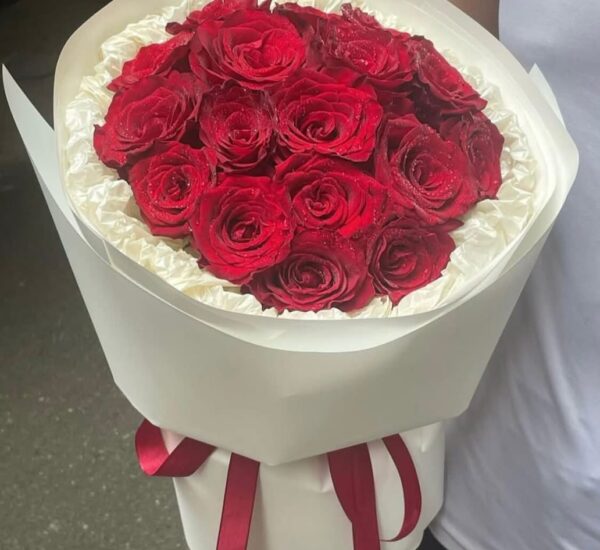 Bouquet rose rouge et blanche