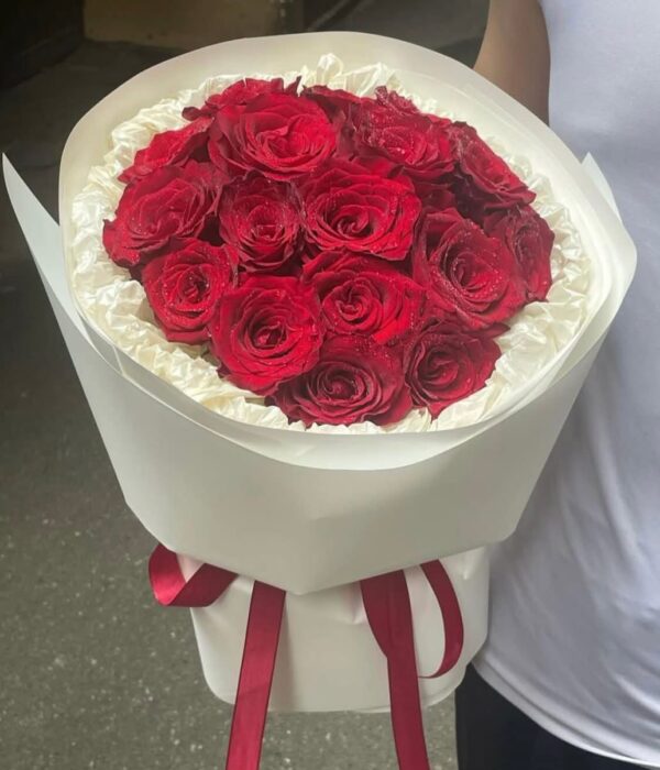 Bouquet rose rouge et blanche